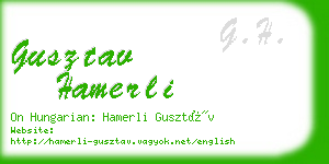 gusztav hamerli business card